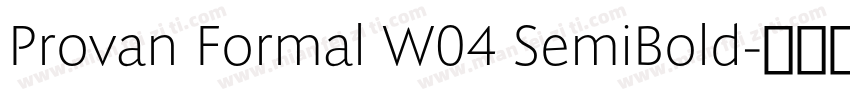 Provan Formal W04 SemiBold字体转换
